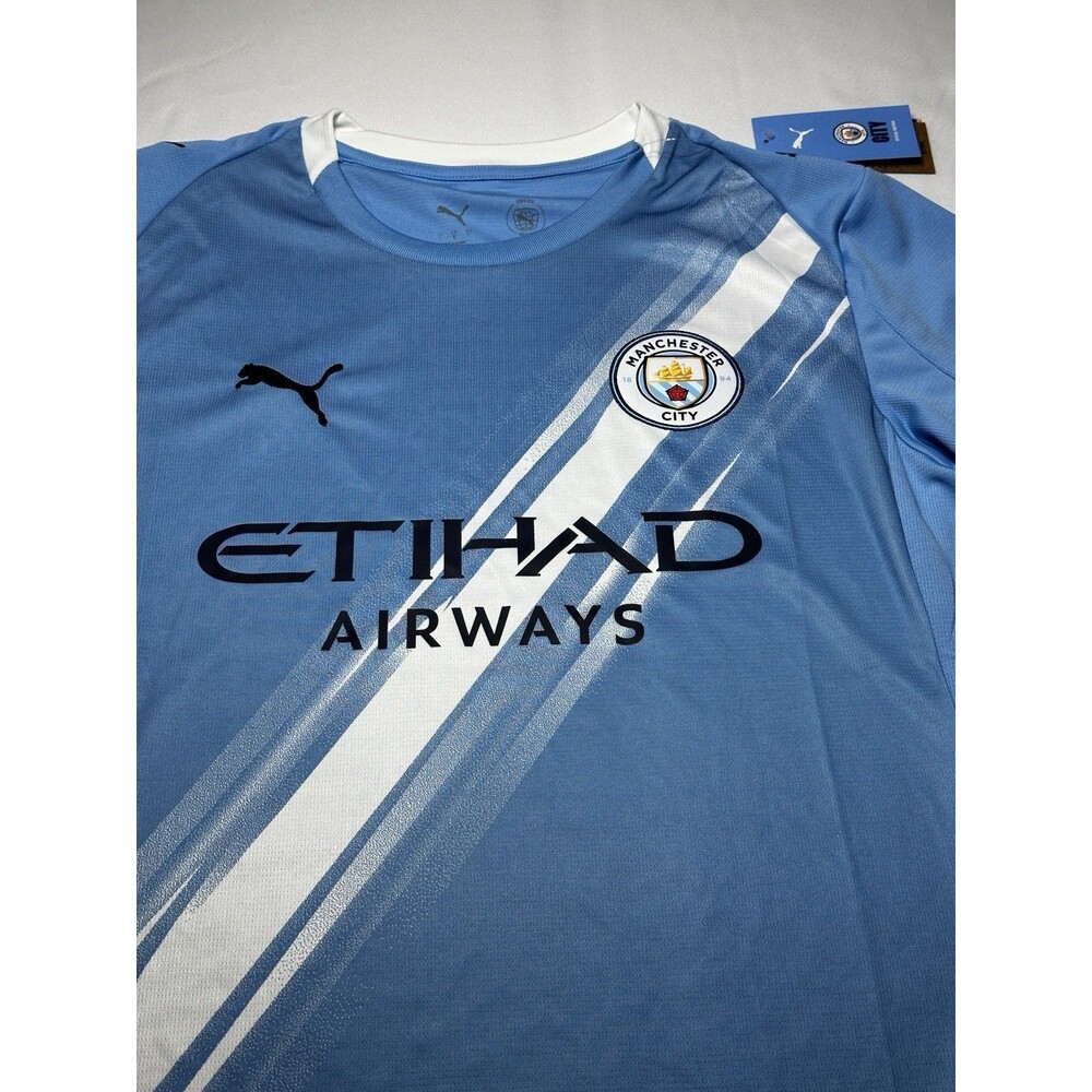 Puma Manchester City Home Jersey Mens Size Large Authentic 780338 NWT New - Picture 2 of 16